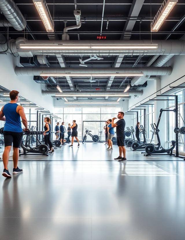 Modern sports facility interior
